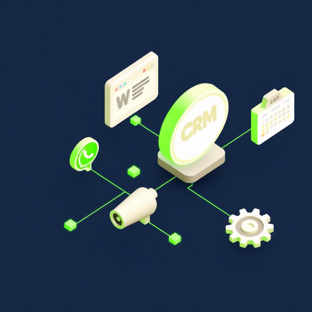Ecosistema conectado de servicios digitales: web, CRM, WhatsApp, calendario y automatizaciones